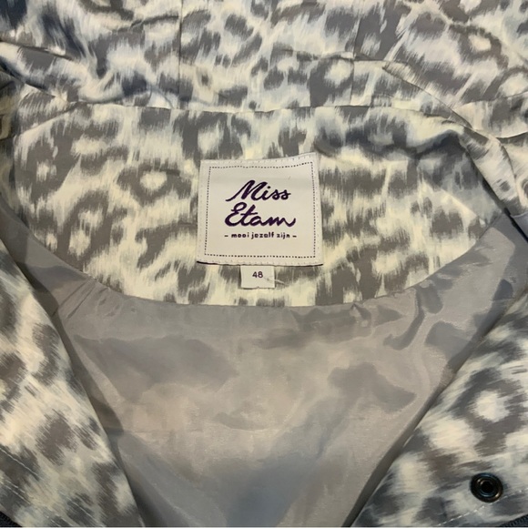 Miss Etam Lightweight Hooded Spring, Fall Leopard Print Rain Jacket 3/4 length - Picture 14 of 16